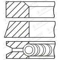 08-502207-00 GOETZE ENGINE Комплект поршневих кілець