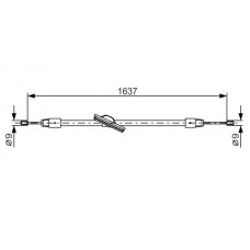 1 987 482 330 BOSCH Тросик, cтояночный тормоз