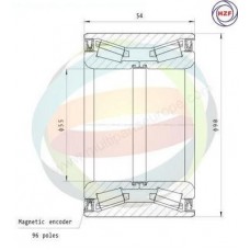 70-160018 MULTIPARTS Комплект підшипника ступиці колеса