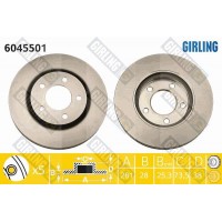 6045501 GIRLING Гальмівний диск