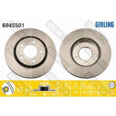 6045501 GIRLING Гальмівний диск