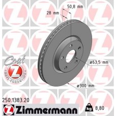 250.1383.20 ZIMMERMANN Гальмівний диск