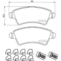 MDB2584 MINTEX Комплект гальмівних колодок дисковий гальм