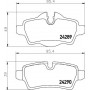 8DB 355 013-661 HELLA Комплект гальмівних колодок, дискове гальмо