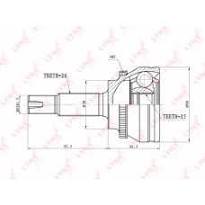 CO-3647A LYNXauto Шарнирный комплект, Привідний вал