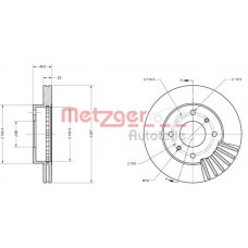6110312 METZGER Гальмівний диск