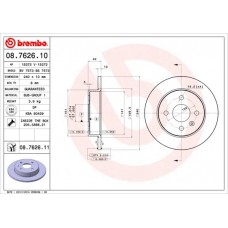 08.7626.11 BREMBO Гальмівний диск