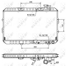 516354 NRF Радіатор охолодження двигуна