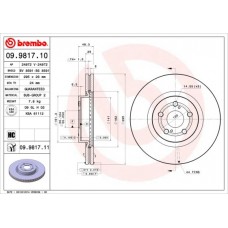 09.9817.10 BREMBO Гальмівний диск