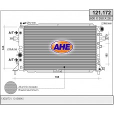 121.172 AHE Радіатор охолодження двигуна