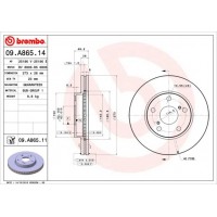 09.A865.11 BREMBO Гальмівний диск