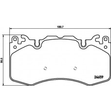 8DB 355 016-151 HELLA Комплект гальмівних колодок дисковий гальм