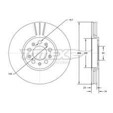 TX 72-04 TOMEX Brakes Гальмівний диск