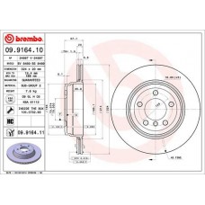 09.9164.10 BREMBO Гальмівний диск