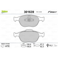 301639 VALEO Комплект гальмівних колодок дисковий гальм