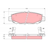 GDB1185 TRW Комплект гальмівних колодок дисковий гальм