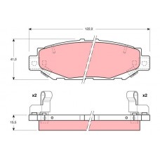 GDB1185 TRW Комплект гальмівних колодок дисковий гальм