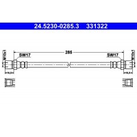 24.5230-0285.3 ATE Гальмівний шланг