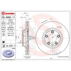 09.A063.11 BREMBO Гальмівний диск