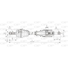 DRS6084.00 OPEN PARTS Привідний вал