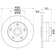 8DD 355 113-411 HELLA Гальмівний диск