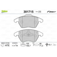 301715 VALEO Комплект гальмівних колодок дисковий гальм