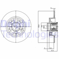BG9112RSC DELPHI Гальмівний диск