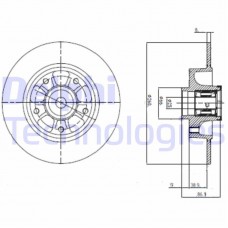 BG9112RSC DELPHI Гальмівний диск