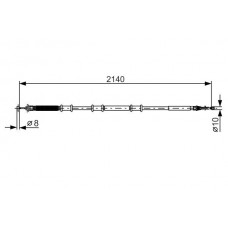 1 987 482 288 BOSCH Тросик, cтояночный тормоз