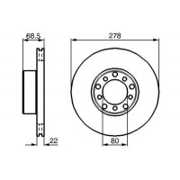 0986478061 BOSCH Гальмівний диск