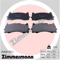 25838.155.1 ZIMMERMANN Комплект гальмівних колодок дисковий гальм