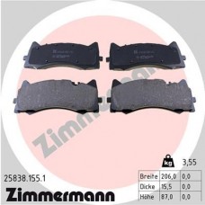 25838.155.1 ZIMMERMANN Комплект гальмівних колодок дисковий гальм
