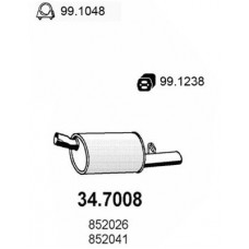34.7008 ASSO Глушник вихлопних газів кінцевий