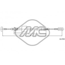 81394 Metalcaucho Тросик, cтояночный тормоз