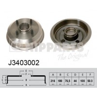 J3403002 NIPPARTS Гальмівний барабан
