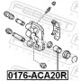 0176-ACA20R FEBEST Поршень корпус скоби гальма