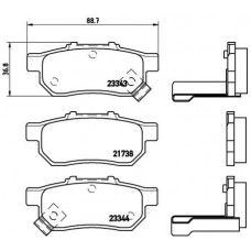 P 28 025 BREMBO КомплеК т гальмівних колодок, дискове гальмо