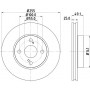 8DD 355 110-431 HELLA PAGID Гальмівний диск