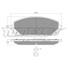 TX 18-80 TOMEX Brakes Комплект гальмівних колодок дисковий гальм