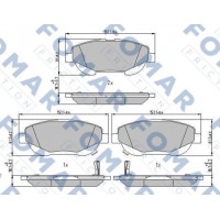 FO 242381 FOMAR Friction Комплект гальмівних колодок дисковий гальм