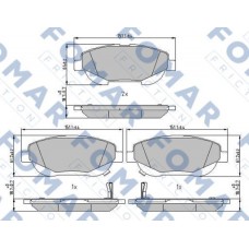 FO 242381 FOMAR Friction Комплект гальмівних колодок дисковий гальм