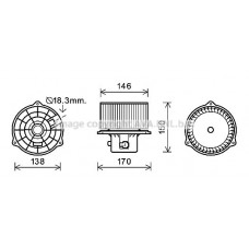 HY8556 AVA QUALITY COOLING Вентилятор салону