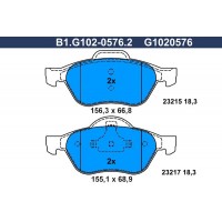 B1.G102-0576.2 GALFER Комплект гальмівних колодок дисковий гальм