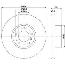 8DD 355 127-101 HELLA Гальмівний диск