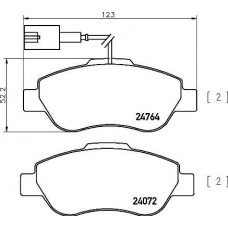 P 24 150 BREMBO Комплект гальмівних колодок дисковий гальм
