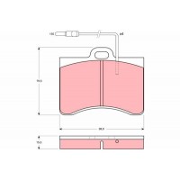 GDB165 TRW Комплект гальмівних колодок дисковий гальм
