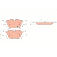 GDB1100 TRW Комплект гальмівних колодок дисковий гальм