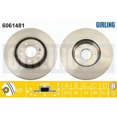 6061481 GIRLING Гальмівний диск