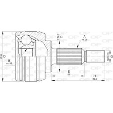 CVJ5794.10 OPEN PARTS Шарнирный комплект, Привідний вал