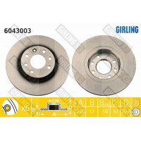 6043003 GIRLING Гальмівний диск